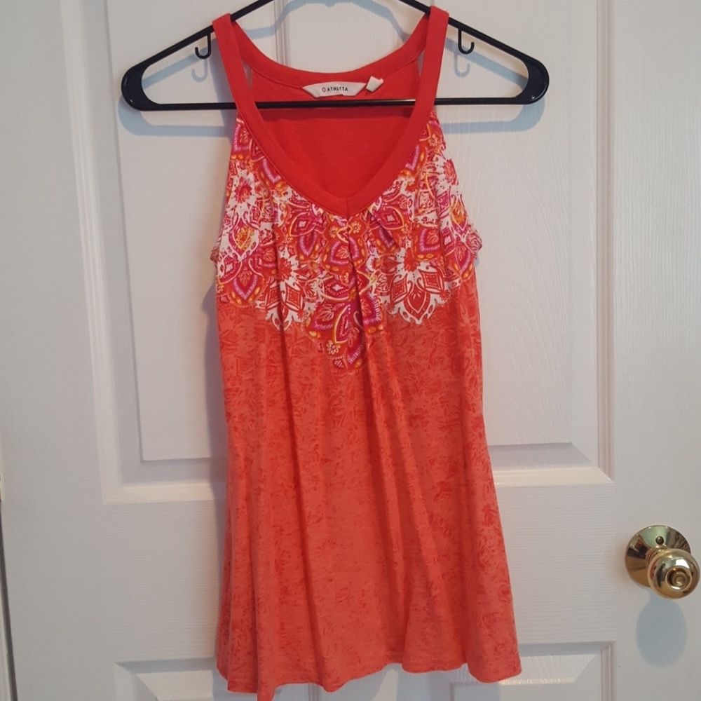 Coral multicolored tank top